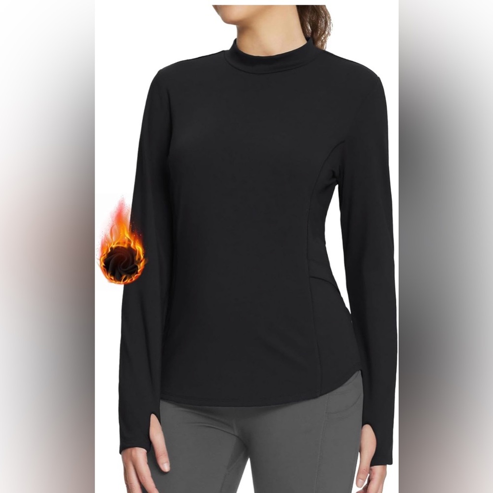 Women's Black Long Sleeve Top